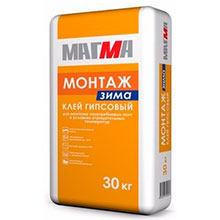 Клей гипсовый "Монтаж" для ПГП (30кг) МАГМА